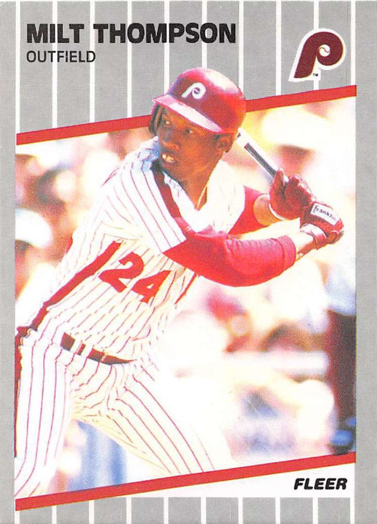 1989 Fleer #584 Milt Thompson UER VG Philadelphia Phillies 