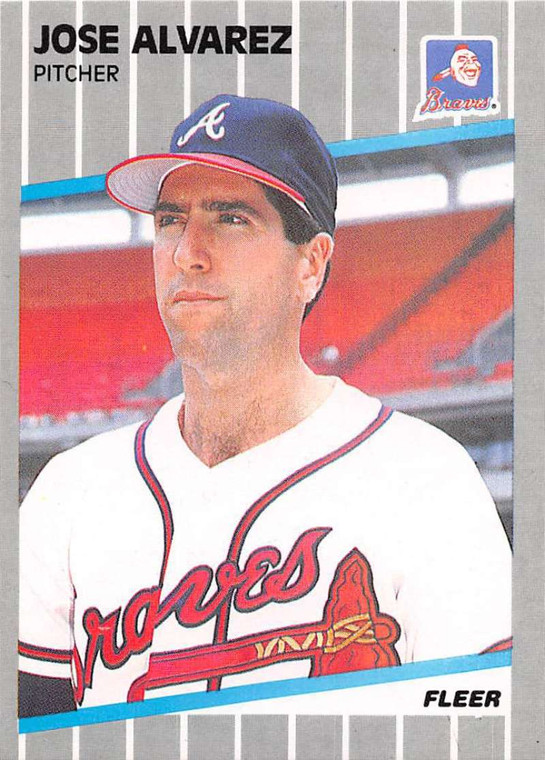 1989 Fleer #585 Jose Alvarez VG RC Rookie Atlanta Braves 