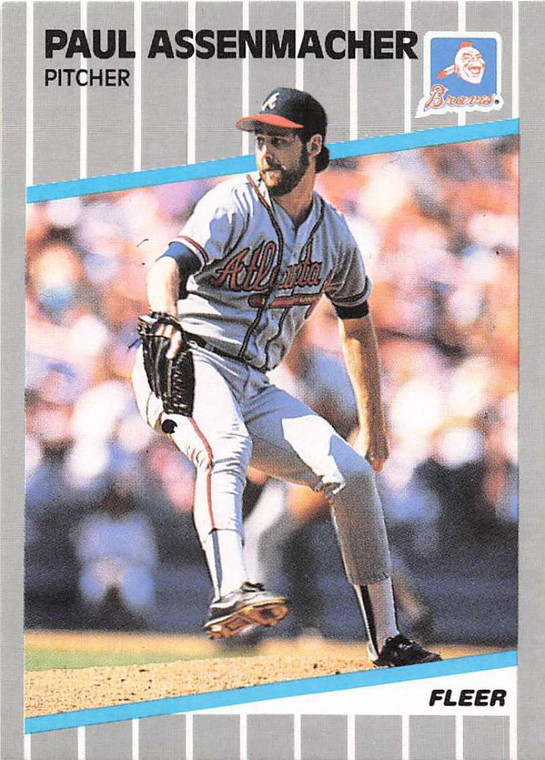 1989 Fleer #586 Paul Assenmacher VG Atlanta Braves 