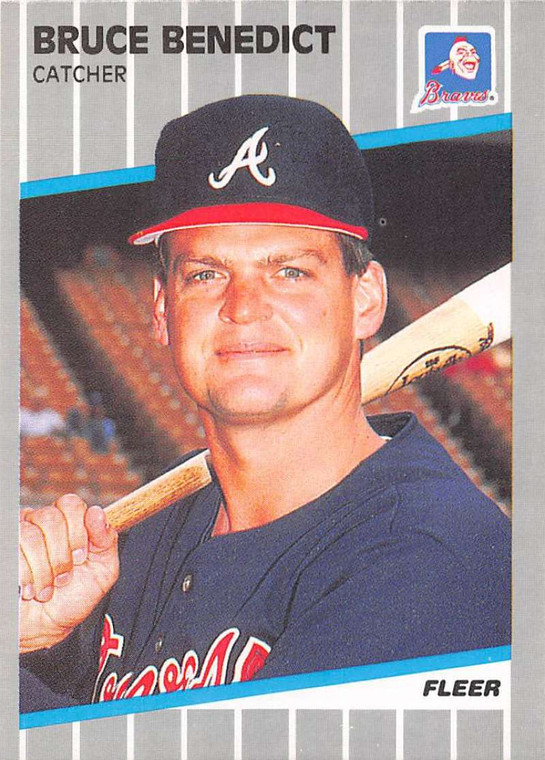 1989 Fleer #587 Bruce Benedict VG Atlanta Braves 