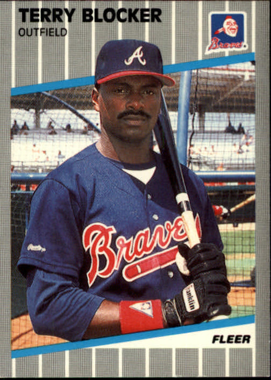 1989 Fleer #589 Terry Blocker VG RC Rookie Atlanta Braves 