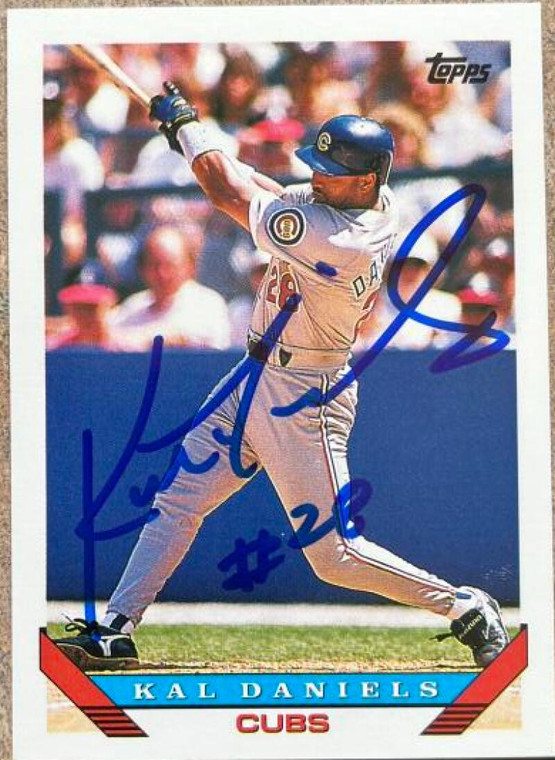SOLD 4903 Kal Daniels Autographed 1993 Topps #128