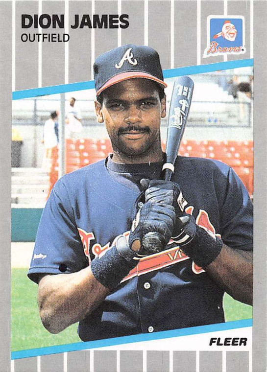 1989 Fleer #594 Dion James VG Atlanta Braves 