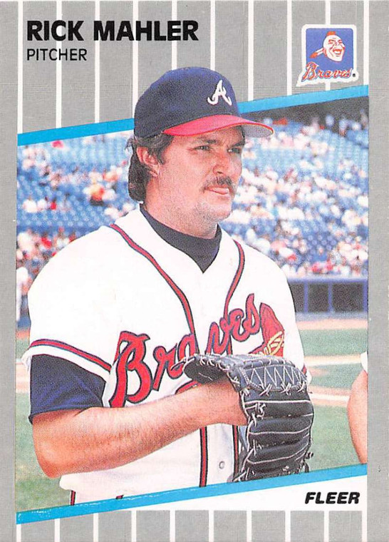 1989 Fleer #595 Rick Mahler VG Atlanta Braves 