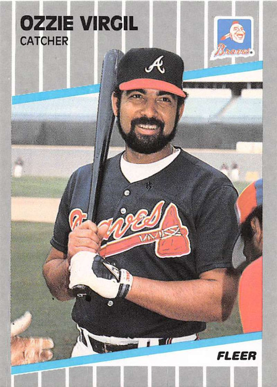 1989 Fleer #605 Ozzie Virgil VG Atlanta Braves 