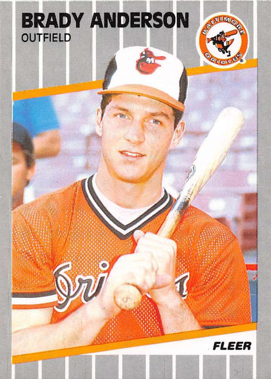 1989 Fleer #606 Brady Anderson VG RC Rookie Baltimore Orioles 