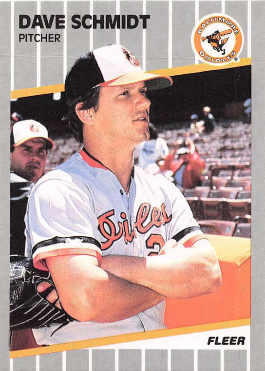 1989 Fleer #618 Dave Schmidt VG Baltimore Orioles 