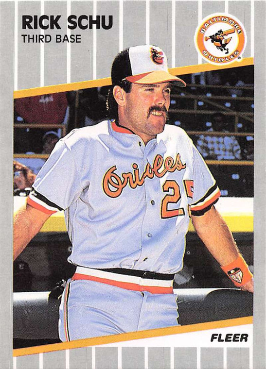 1989 Fleer #619 Rick Schu VG Baltimore Orioles 