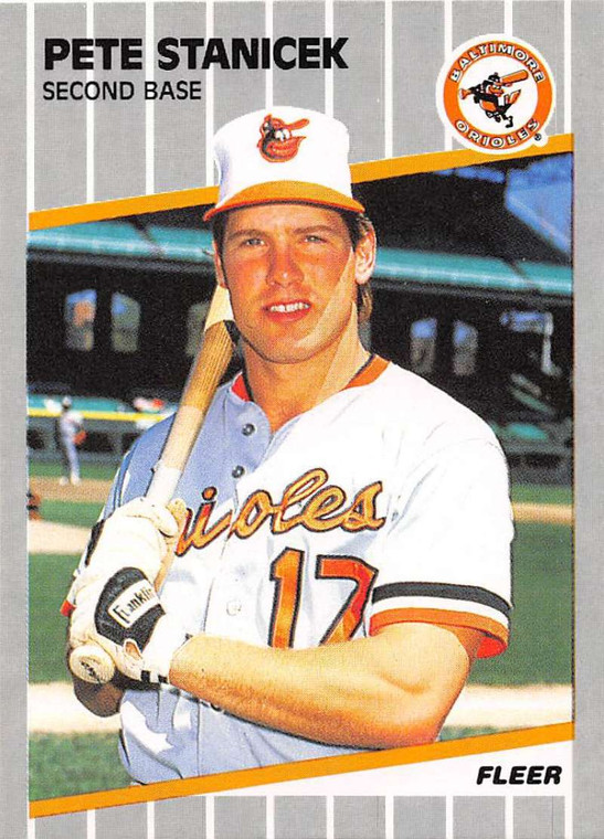 1989 Fleer #622 Pete Stanicek VG Baltimore Orioles 