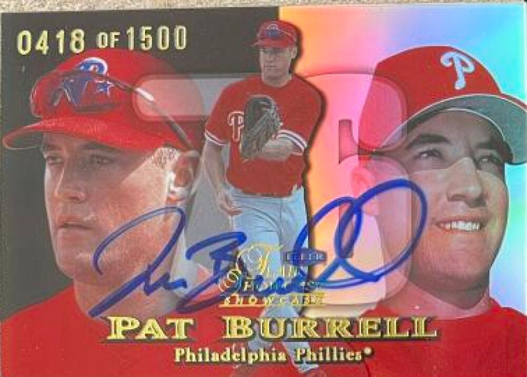 Pat Burrell Autographed 1999 Flair Showcase Row 3 (Power) - Flair Showcase Row 1 (Showcase) #23 Pat Burrell SN1500