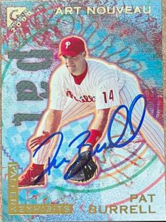 Pat Burrell Autographed 2000 Topps Gallery - Exhibits #GE28
