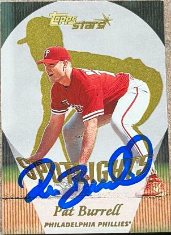 Pat Burrell Autographed 2000 Topps Stars #185 Philadelphia Phillies Card
