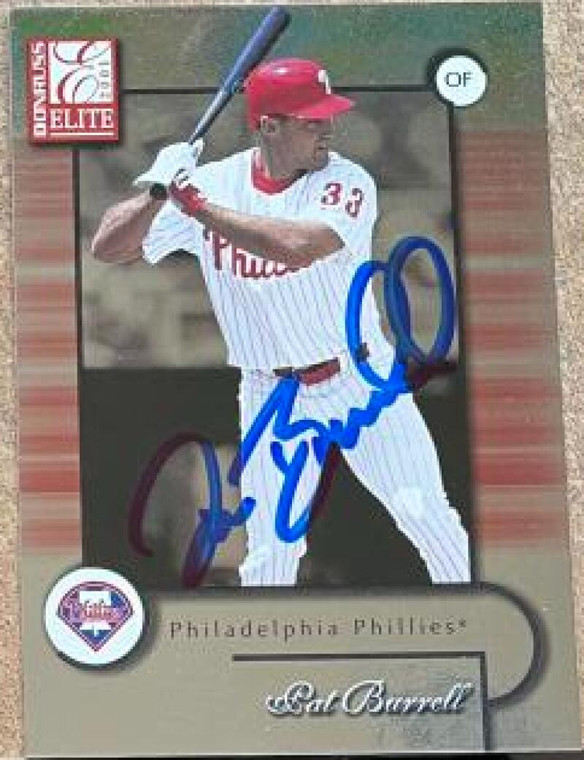 Pat Burrell Autographed 2001 Donruss Elite #29