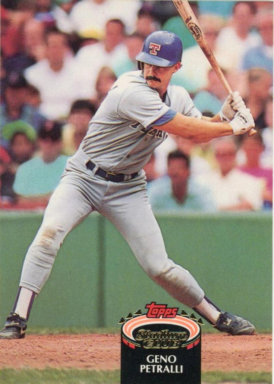 1992 Stadium Club #3 Geno Petralli VG Texas Rangers 