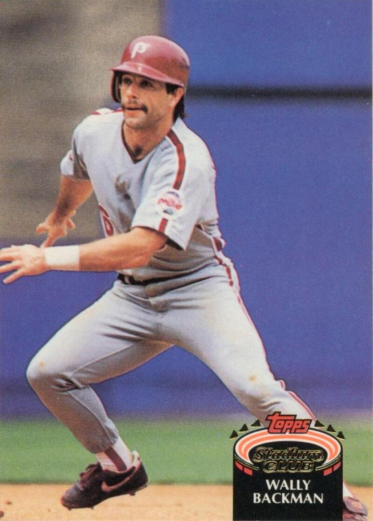 1992 Stadium Club #4 Wally Backman VG Philadelphia Phillies 