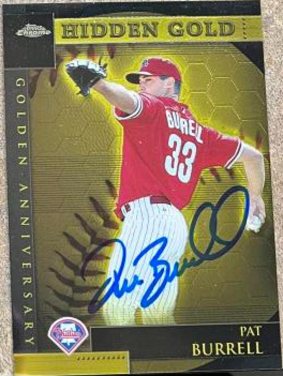 Pat Burrell Autographed 2001 Topps Chrome Golden Anniversary #GA31