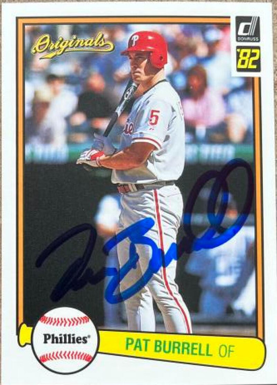 Pat Burrell Autographed 2002 Donruss Originals #108 (Style Year 1982)