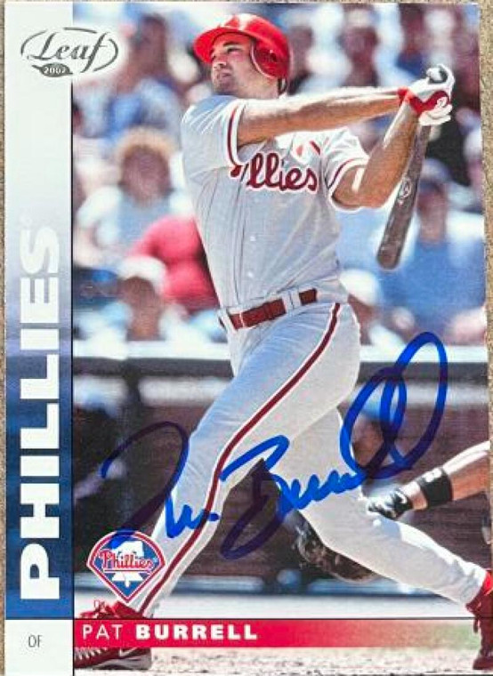 Pat Burrell Autographed 2002 Leaf #40