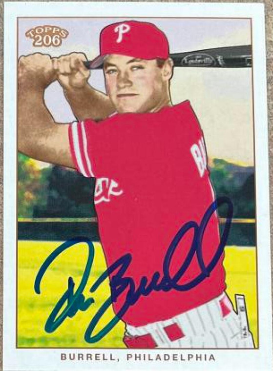 Pat Burrell Autographed 2002 Topps 206 #123