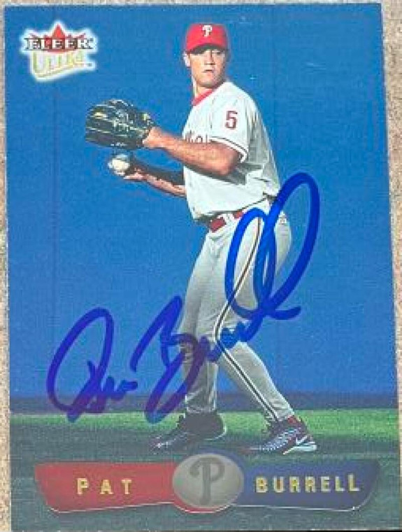 Pat Burrell Autographed 2002 Fleer Ultra #185