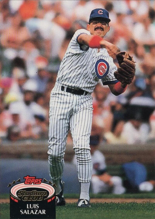 1992 Stadium Club #21 Luis Salazar VG Chicago Cubs 