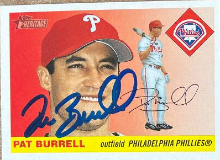 Pat Burrell Autographed 2004 Topps Heritage #117