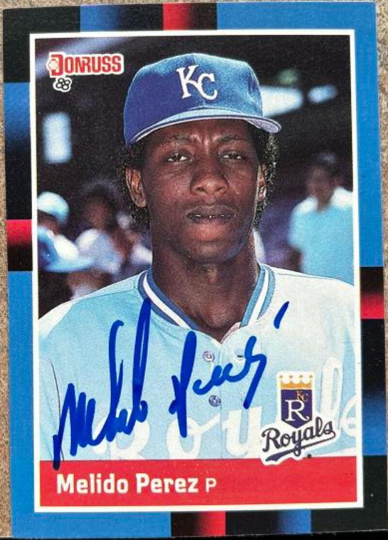 Melido Perez Autographed 1988 Donruss #589