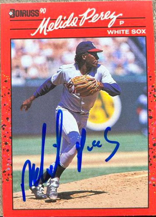 Melido Perez Autographed 1990 Donruss #101