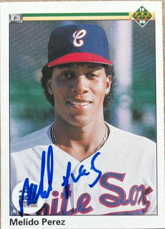 Melido Perez Autographed 1990 Upper Deck #525