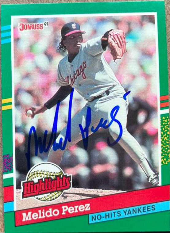 Melido Perez Autographed 1991 Donruss Bonus Cards #BC-13