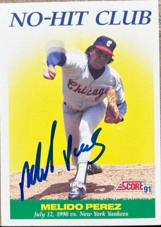 Melido Perez Autographed 1991 Score #705