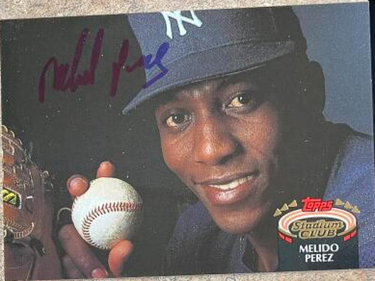 Melido Perez Autographed 1992 Stadium Club #869