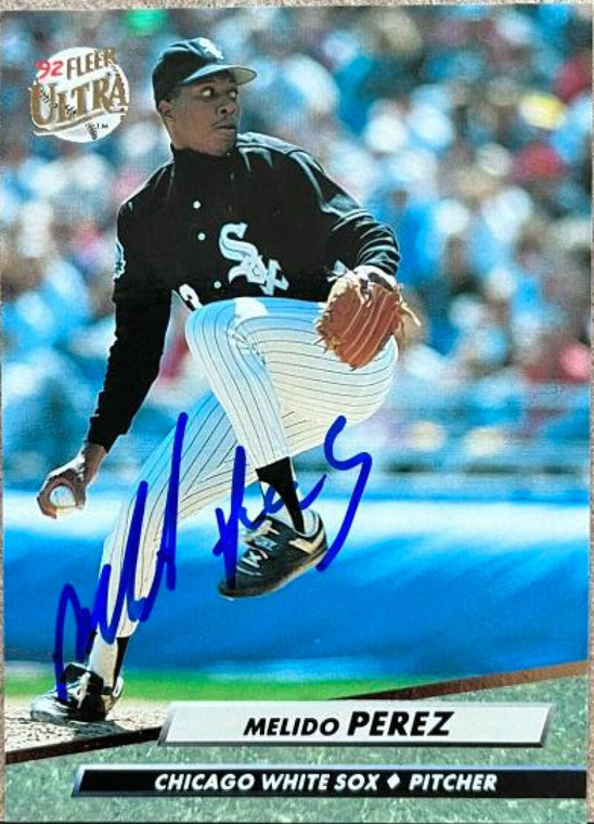 Melido Perez Autographed 1992 Fleer Ultra #42