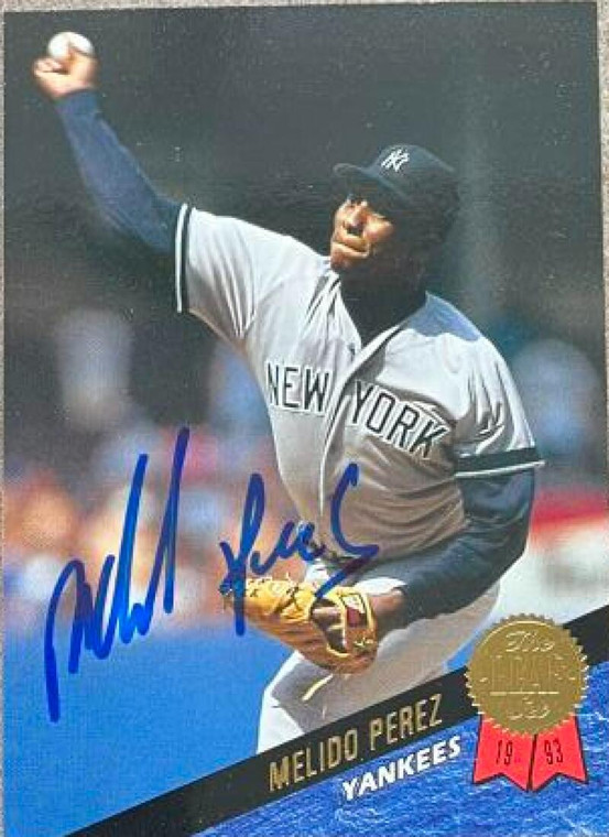 Melido Perez Autographed 1993 Leaf #74