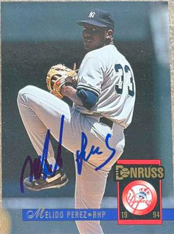 Melido Perez Autographed 1994 Donruss #476