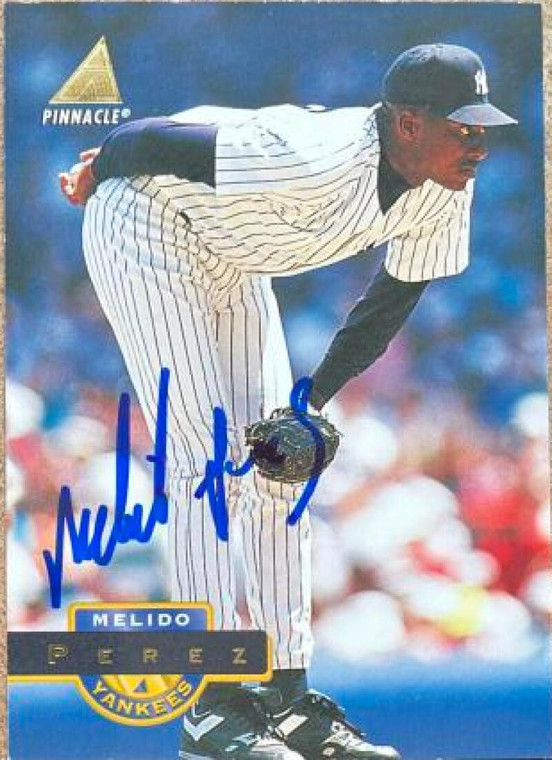 Melido Perez Autographed 1994 Pinnacle #168