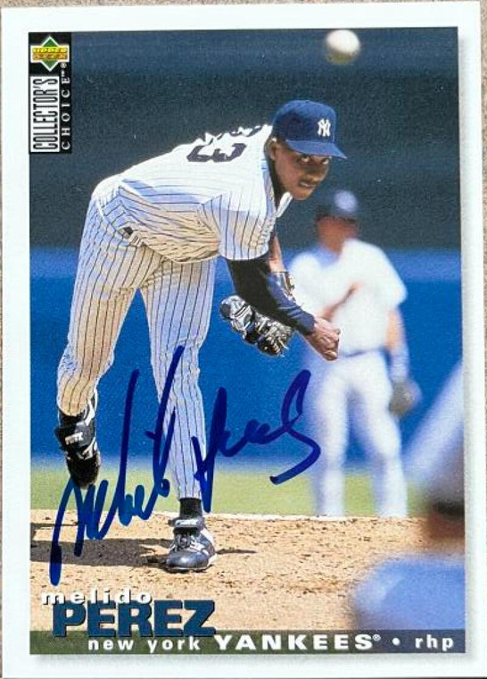 Melido Perez Autographed 1995 Collector's Choice #511