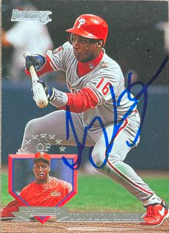 Tony Longmire Autographed 1995 Donruss #420 Philadelphia Phillies Card