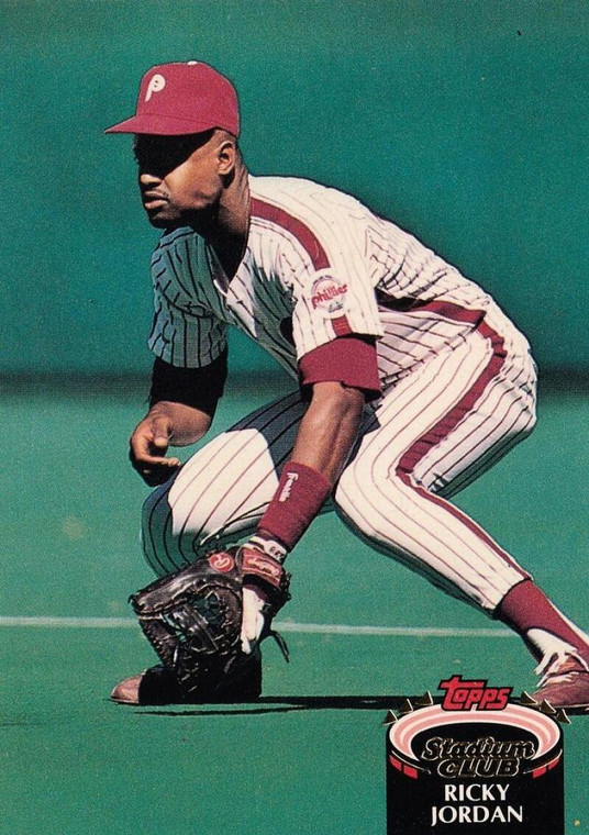 1992 Stadium Club #188 Ricky Jordan VG Philadelphia Phillies 