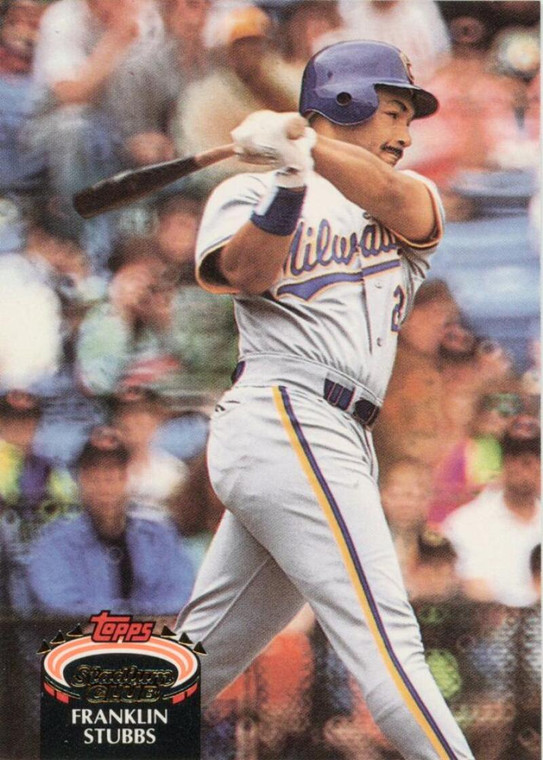 1992 Stadium Club #189 Franklin Stubbs VG Milwaukee Brewers 