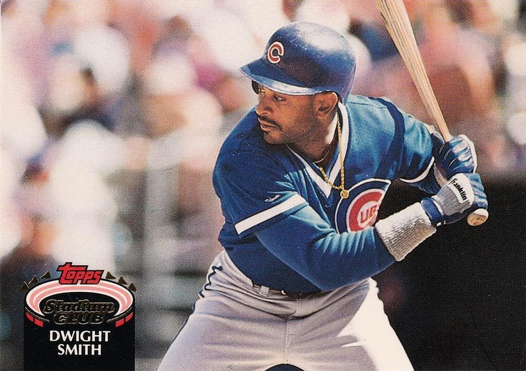 1992 Stadium Club #196 Dwight Smith VG Chicago Cubs 