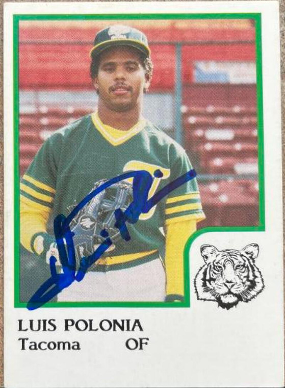 Luis Polonia Autographed 1986 Pro Cards Tacoma Tigers #17