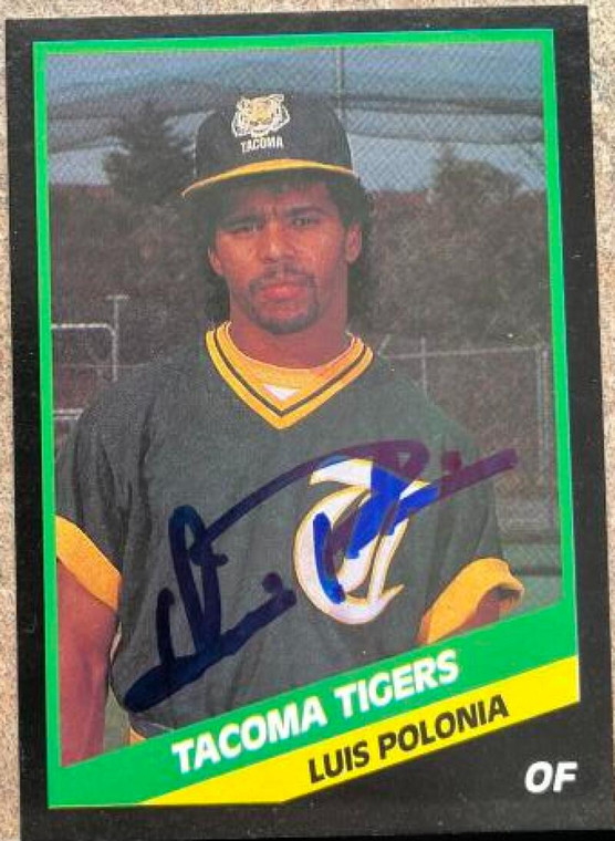 Luis Polonia Autographed 1988 CMC Tacoma Tigers #16