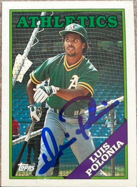Luis Polonia Autographed 1988 Topps Tiffany #238
