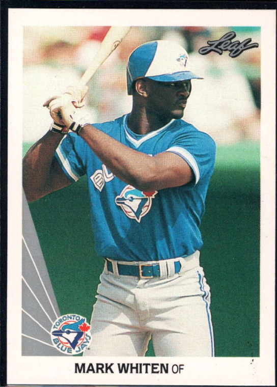1990 Leaf #396 Mark Whiten VG RC Rookie Toronto Blue Jays 