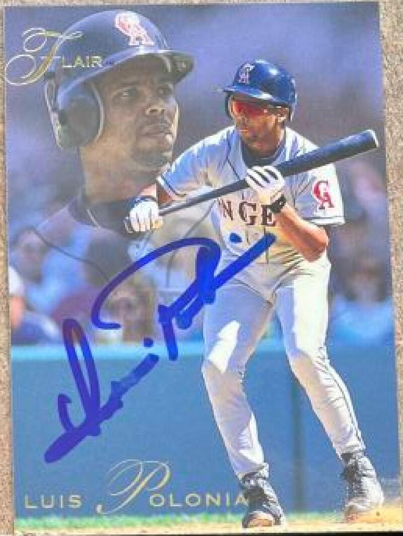 Luis Polonia Autographed 1993 Flair #176
