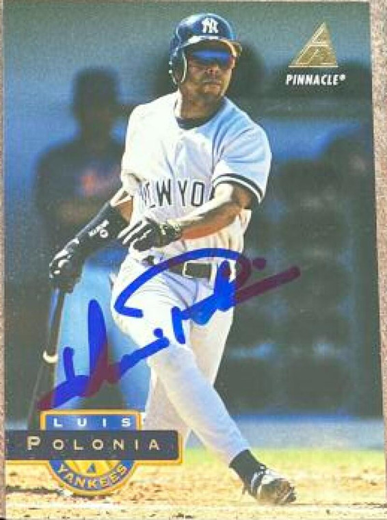 Luis Polonia Autographed 1994 Pinnacle #512