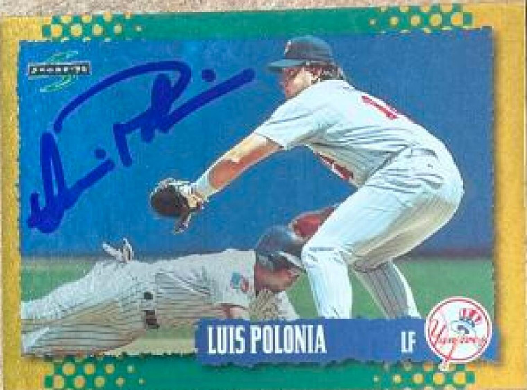 Luis Polonia Autographed 1995 Score Gold Rush #462