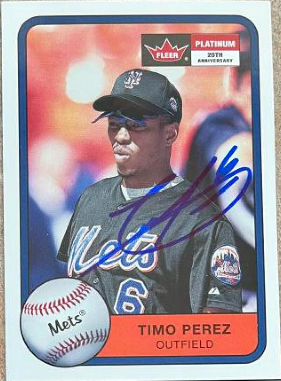 Timo Perez Autographed 2001 Fleer Platinum #223