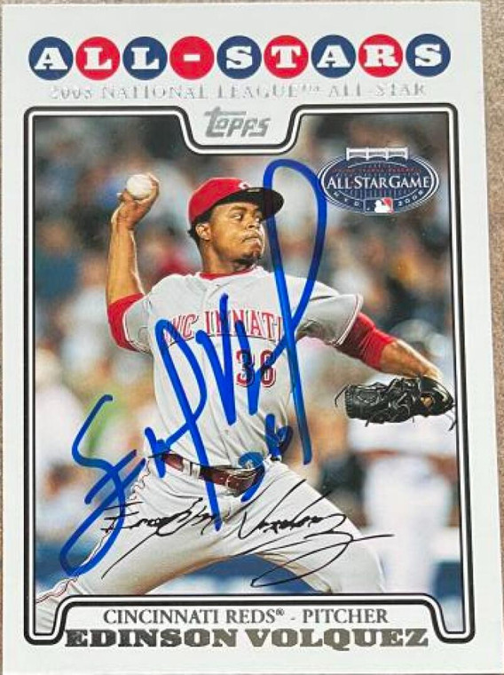 Edinson Volquez Autographed 2008 Topps Updates and Highlights #UH322